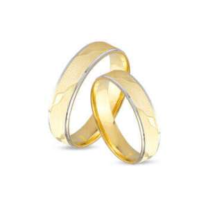 Βέρα δίχρωμη από κίτρινο & λευκό χρυσό 14Κ DA-1016