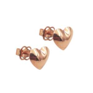 Σκουλαρίκια καρδούλες από ροζ χρυσό 14Κ RSPS5045A
