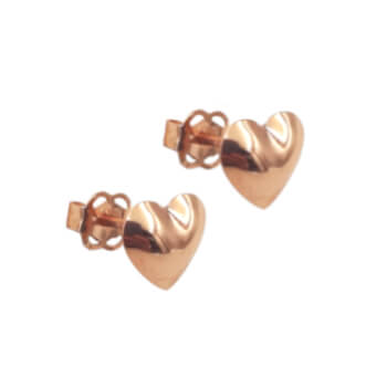 Σκουλαρίκια καρδούλες από ροζ χρυσό 14Κ RSPS5045A