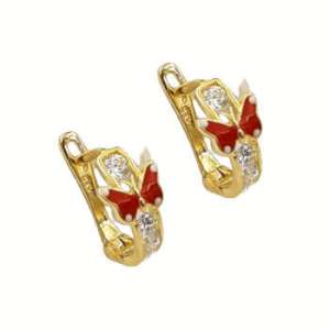 Σκουλαρίκια πεταλούδες σε χρυσό 14Κ YSPS5062