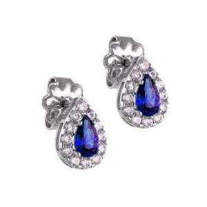 Σκουλαρίκια ροζέτα δάκρυ από λευκόχρυσο 14Κ WSRB5003P