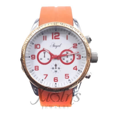 Angel New York Orange Rubber Strap AR.9086.R