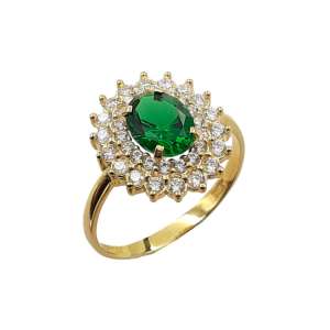 Δαχτυλίδι ροζέτα από χρυσό 14Κ YDRG5013P