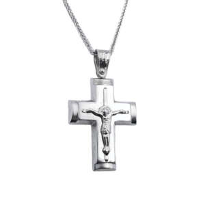 Σταυρός από λευκό χρυσό 14Κ WST5201B