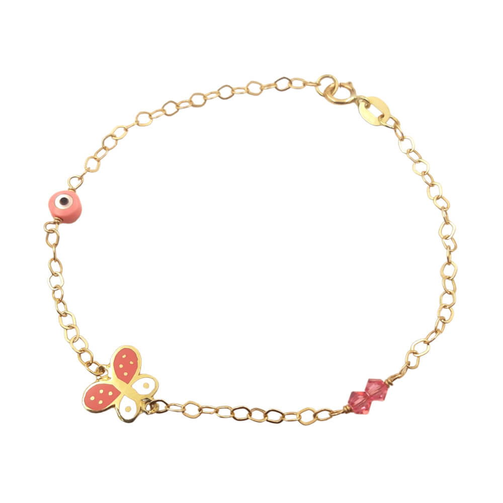 Βραχιόλι από χρυσό 14Κ &σμάλτο YBP5013P