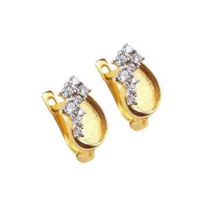 Σκουλαρίκια από χρυσό & λευκό χρυσό 14Κ YWSS5130A