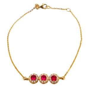 Βραχιόλι από χρυσό 14Κ με ζιργκόν YBS5304P