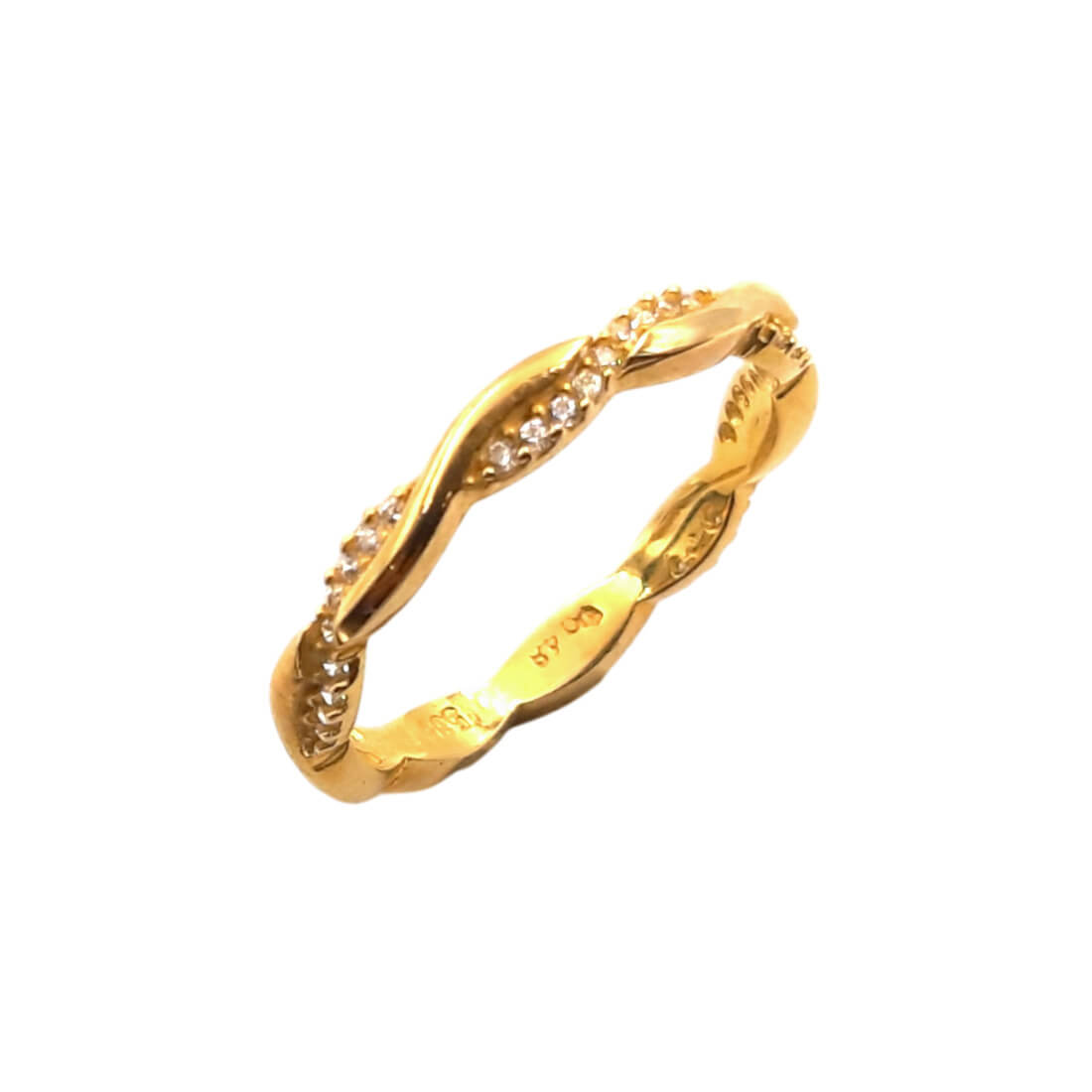 Δαχτυλίδι σειρέ από χρυσό 14Κμε ζιργκόν YDSS5306A