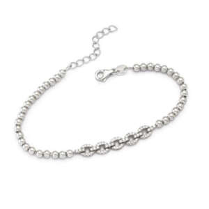 Βραχιόλι ασημένιο 925⁰ με ζιργκόν BS9008S