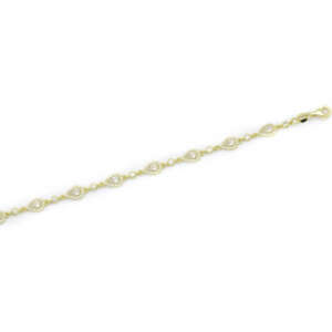 Βραχιόλι ασημένιο 925⁰ με ζιργκόν BS9011S