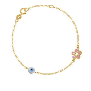 Βραχιόλι από χρυσό 9Κ με σμάλτο YBP5554F