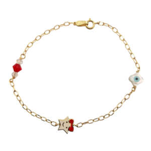 Βραχιόλι από χρυσό 14Κ & σμάλτο YBP5020P