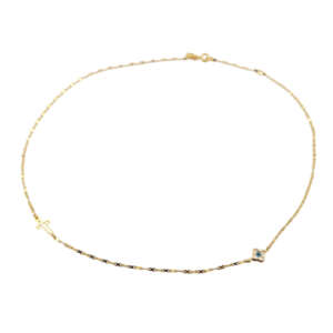 Κολιέ "ματάκι-σταυρουδάκι" από χρυσό 14Κ YKS5520P