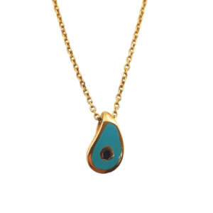Κολιέ "ματάκι" από χρυσό 18Κ με σμάλτο YKS7500