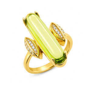 Δαχτυλίδι από χρυσό 14Κ με Citrine YDS5076A