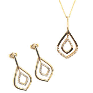 Σετ κοσμημάτων σε χρυσό14Κ με ζιργκόν YSKS5083P