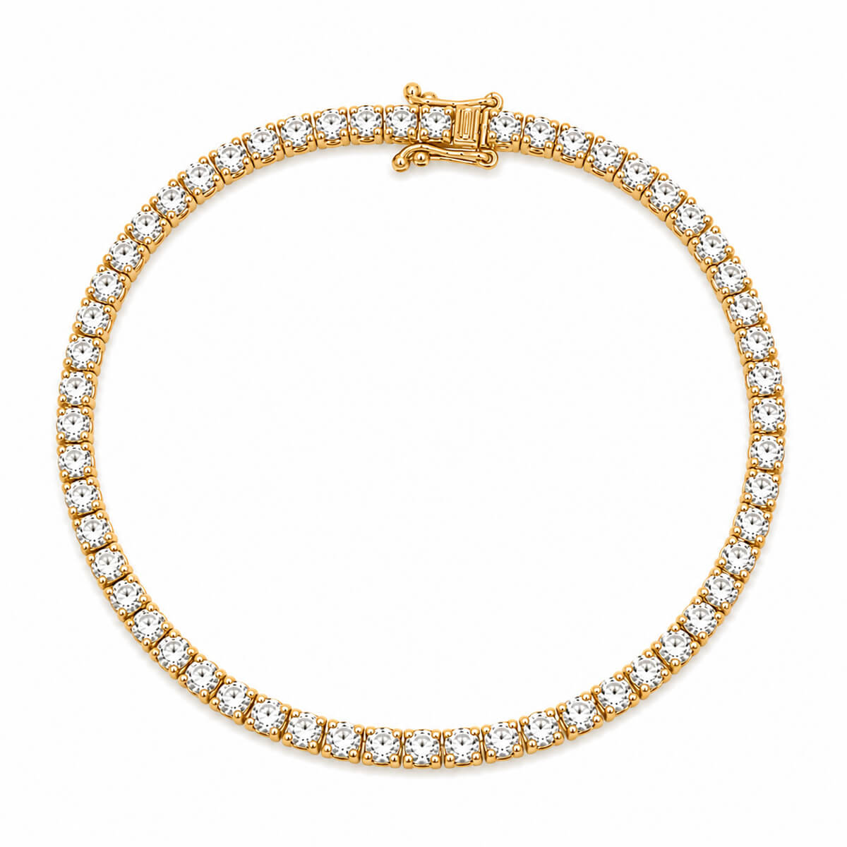 Βραχιόλι "Ριβιέρα" (tennis bracelet) σε χρυσό 18Κ με διαμάντια YBS7001I