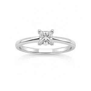 Δαχτυλίδι μονόπετρο σε λευκό χρυσό 18Κ με Princess Cut Diamond WDMS7113PR
